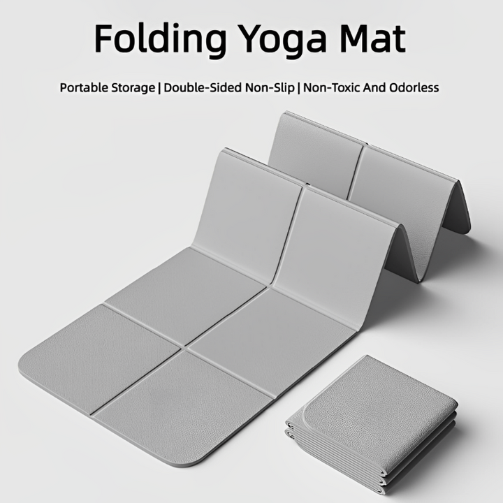 Premium Foldable Yoga Mat – Eco-Friendly TPE Fitness Mat – Double-Sided Non-Slip Design – Portable & Lightweight Travel