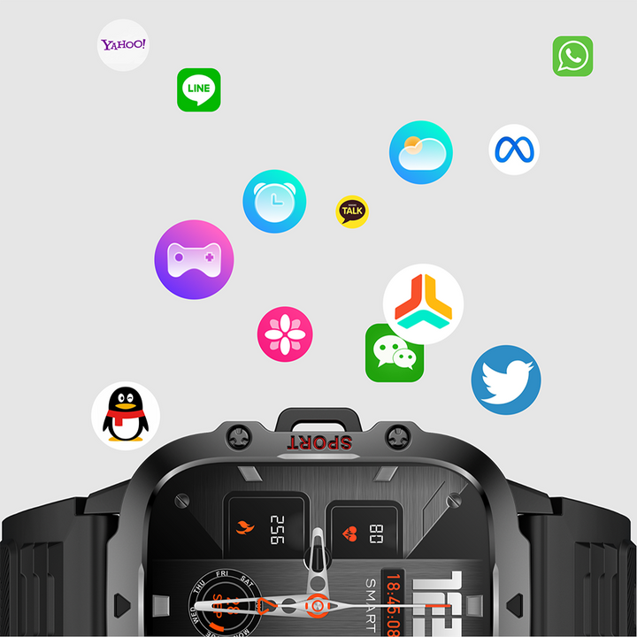 Premium Outdoor Smartwatch for Men – 2.01" HD Screen, 3ATM Waterproof, Bluetooth Calling, AI Voice Assistant, 100+ Sports 