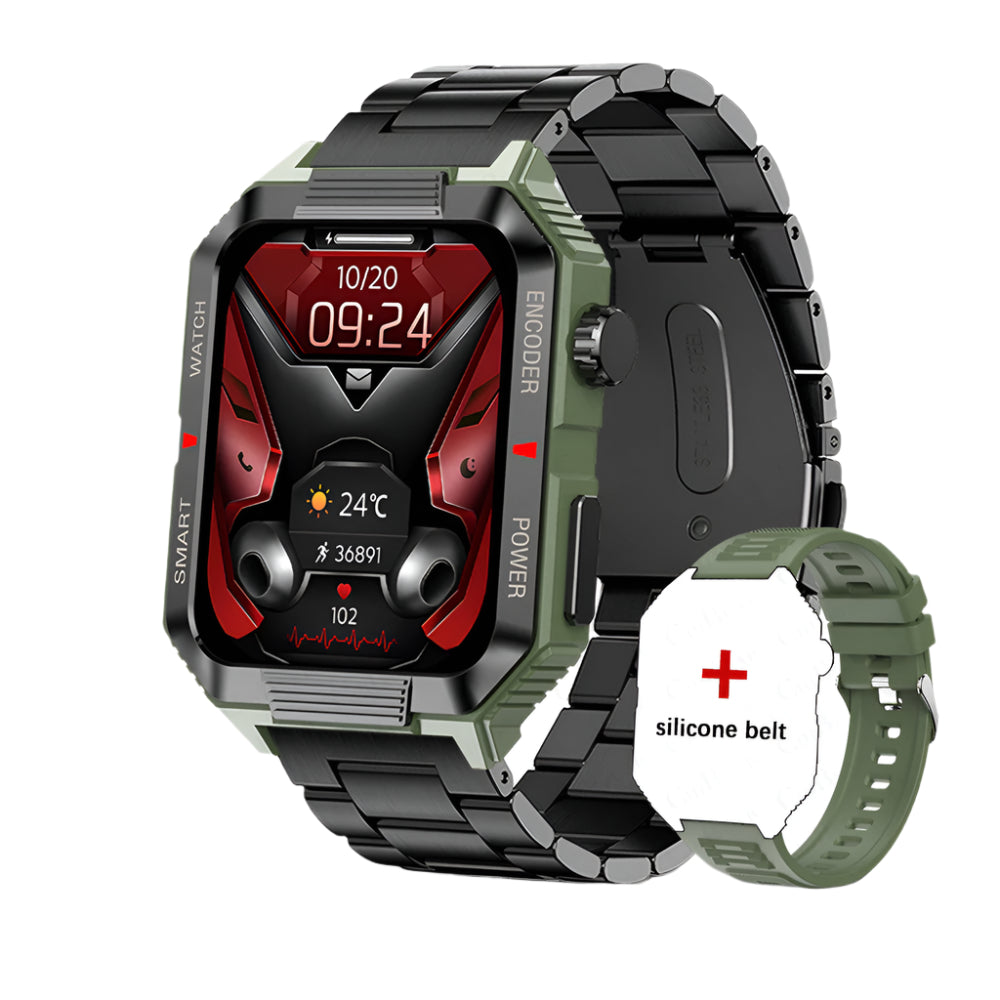 Luxury NFC GPS Smartwatch – 1.99" AMOLED Screen with Bluetooth Calling, 120+ Sports Modes, Weather Data, and Waterproof