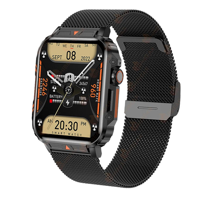 Premium Outdoor Military Smartwatch for Men - Bluetooth Calling, IP68 Waterproof, 100+ Sports Modes, 1.95-inch Display, Heart