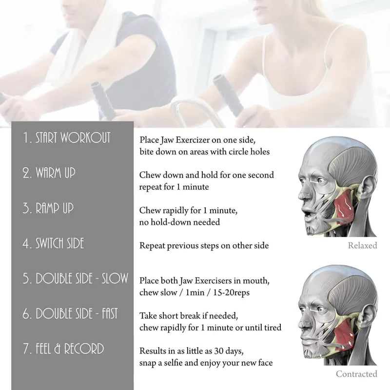 Premium Silicone Jawline Exerciser – Facial Toner & Neck Muscle Trainer – Chew Ball for Jaw, Chin, Cheek, & Tongue Exercise
