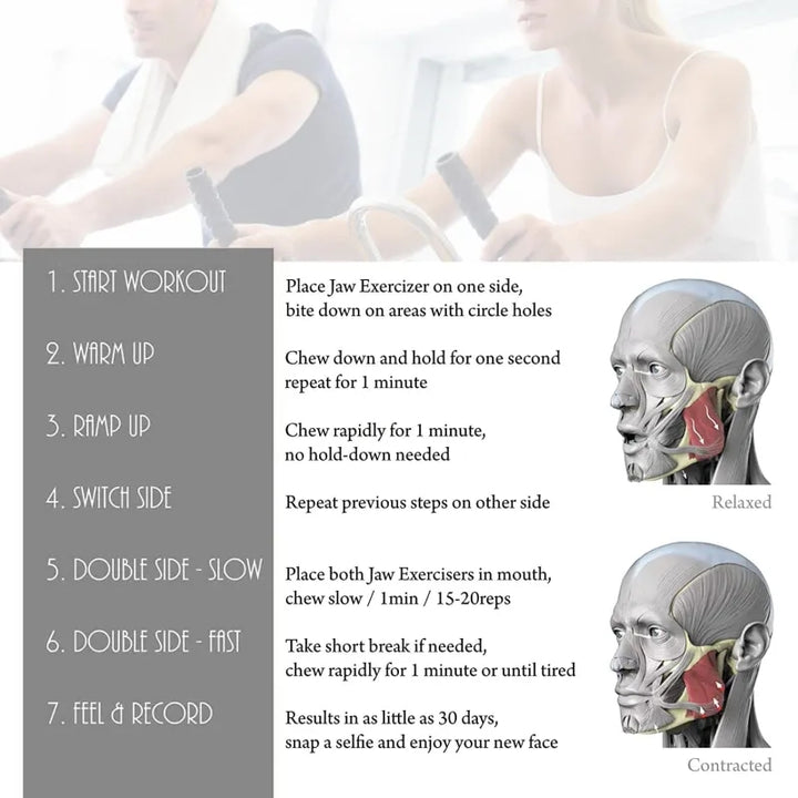 Premium Silicone Jawline Exerciser – Facial Toner & Neck Muscle Trainer – Chew Ball for Jaw, Chin, Cheek, & Tongue Exercise