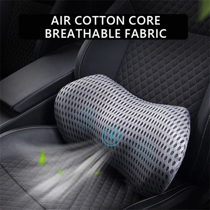 Premium Lumbar Support Pillow – Memory Foam Back Cushion for Car Seat & Office Chair – Ergonomic Waist Pillow for Lower Back