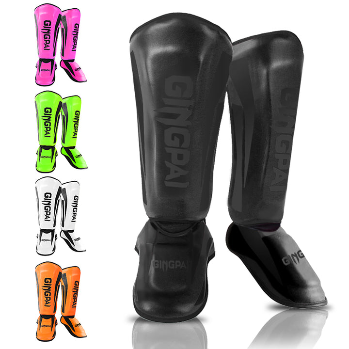 Premium Kickboxing Shin Guard Pads – Muay Thai, Boxing, MMA Leg Protector, Sanda, Wushu, Taekwondo Ankle Guards for Men 
