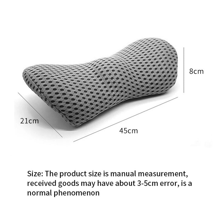 Premium Lumbar Support Pillow – Memory Foam Back Cushion for Car Seat & Office Chair – Ergonomic Waist Pillow for Lower Back