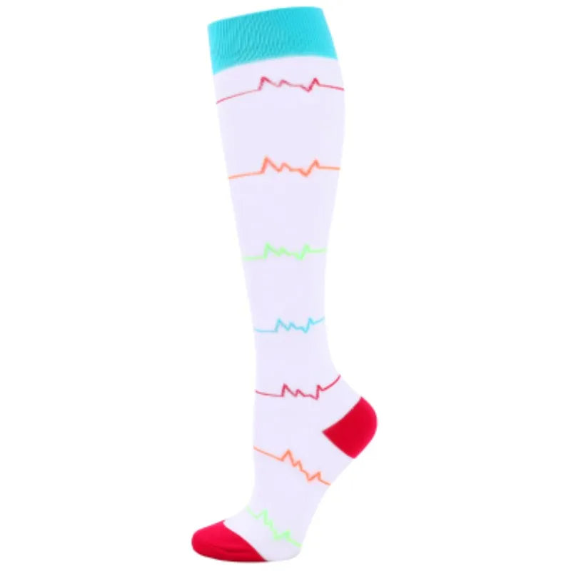 Premium Cycling Compression Socks for Men & Women – Prevent Varicose Veins, Edema & Diabetes – Knee Support for Running,
