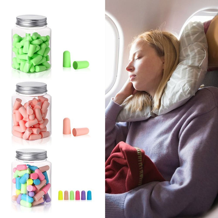 Premium Noise Reduction Earplugs - 10/24/60pcs Comfortable Soft Foam Ear Plugs for Sleep, Anti-Noise Ear Protector, Effective