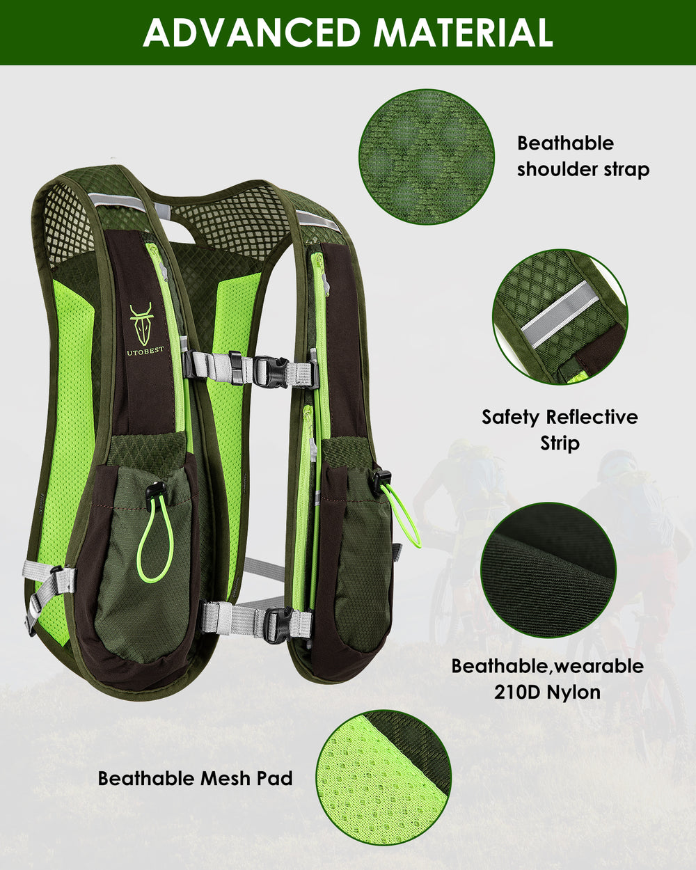 Premium Hydration Running Backpack – 5L Ultra-Lightweight Breathable Vest for Marathon, Cycling, and Hiking – Comfortable,