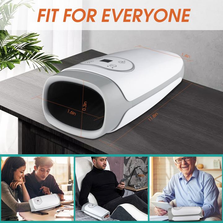 Premium Heated Hand Massager with Air Pressure and Hot Compress for Arthritis Relief, Cold Hand Comfort, and Finger Numbness