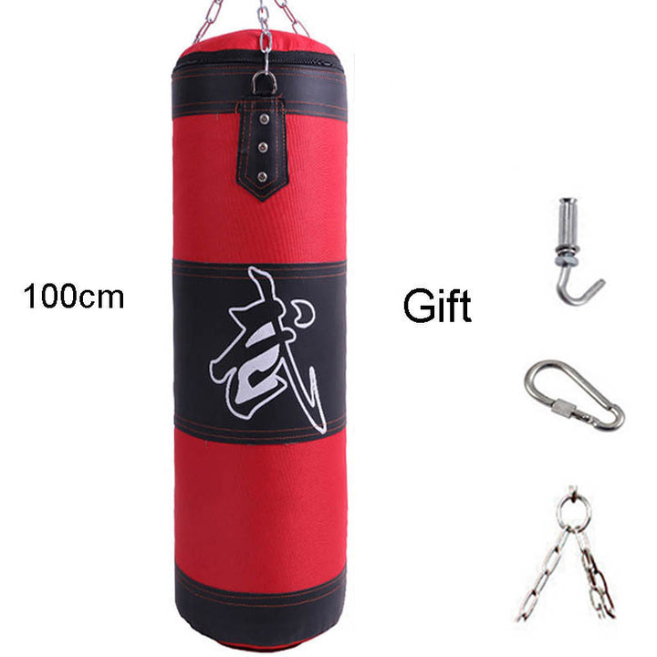 Premium Heavy Punching Sandbag – Durable Boxing Bag with Metal Chain Hook – Kick, Karate, Taekwondo Training – Includes  