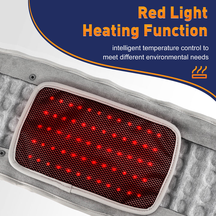 Premium Inflatable Back Support Belt with Heating & Vibration Massage – Pain Relief, Lumbar Traction, Red Light Therapy,
