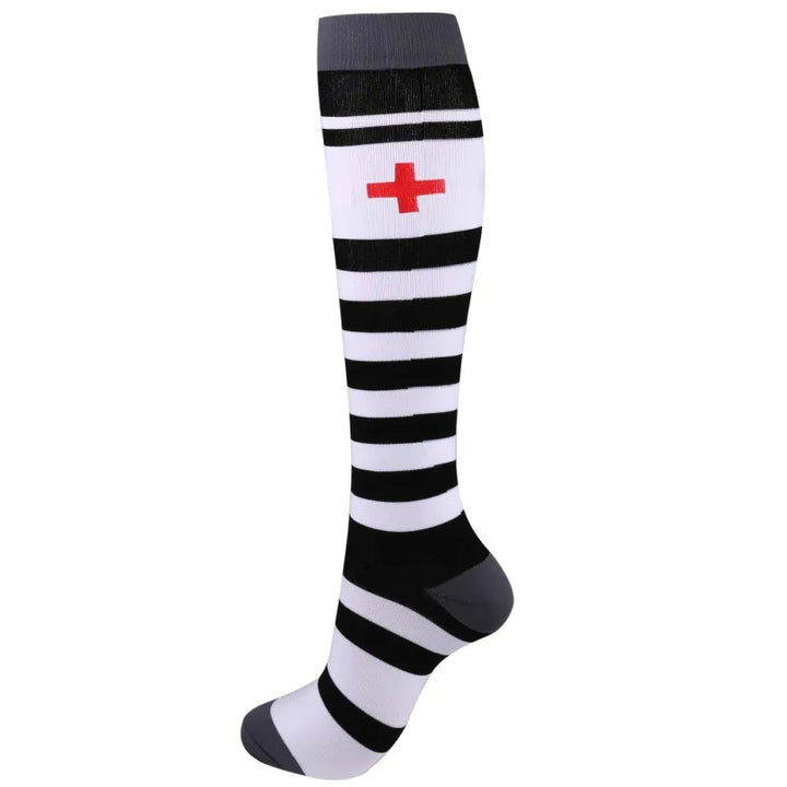 Premium Cycling Compression Socks for Men & Women – Prevent Varicose Veins, Edema & Diabetes – Knee Support for Running,