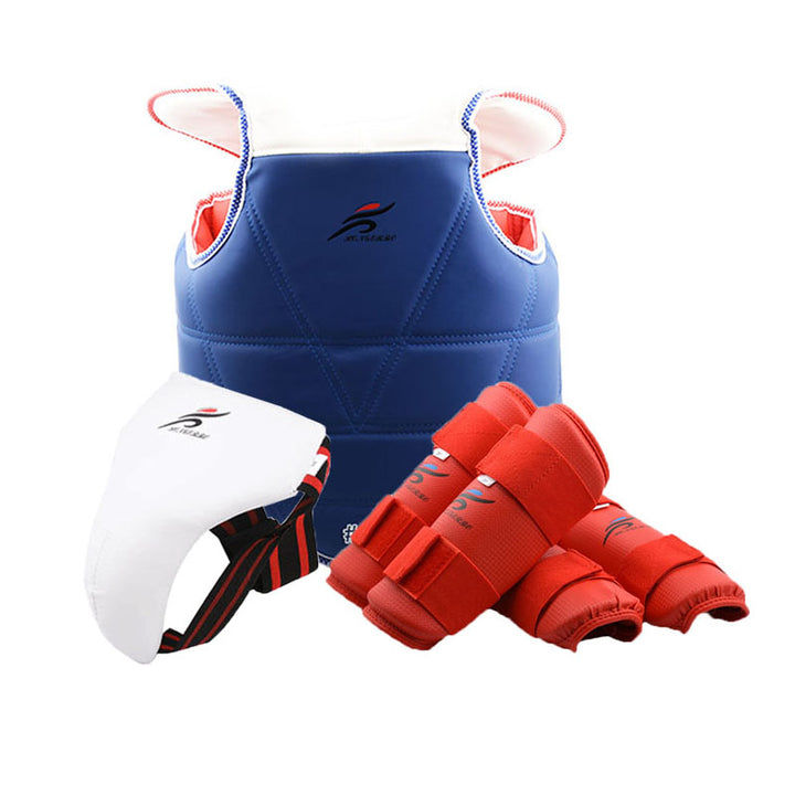 Premium ITF Taekwondo Sparring Gear Set – Helmet, Leg, Arm & Chest Protection, Karate Boxing Uniform, Professional Martial