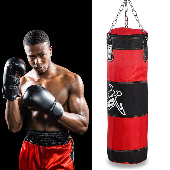 Premium Heavy Punching Sandbag – Durable Boxing Bag with Metal Chain Hook – Kick, Karate, Taekwondo Training – Includes  