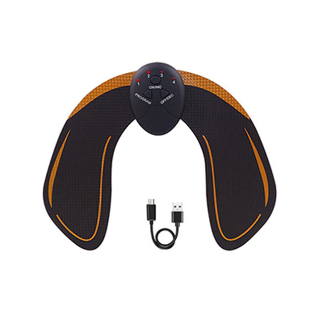 Premium EMS Muscle Stimulator Abdominal Hip Trainer with LCD Display | USB Rechargeable Fitness Toner for Body Slimming & 