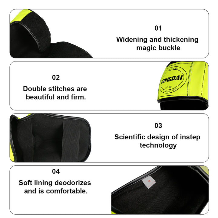 Premium Kickboxing Shin Guard Pads – Muay Thai, Boxing, MMA Leg Protector, Sanda, Wushu, Taekwondo Ankle Guards for Men 