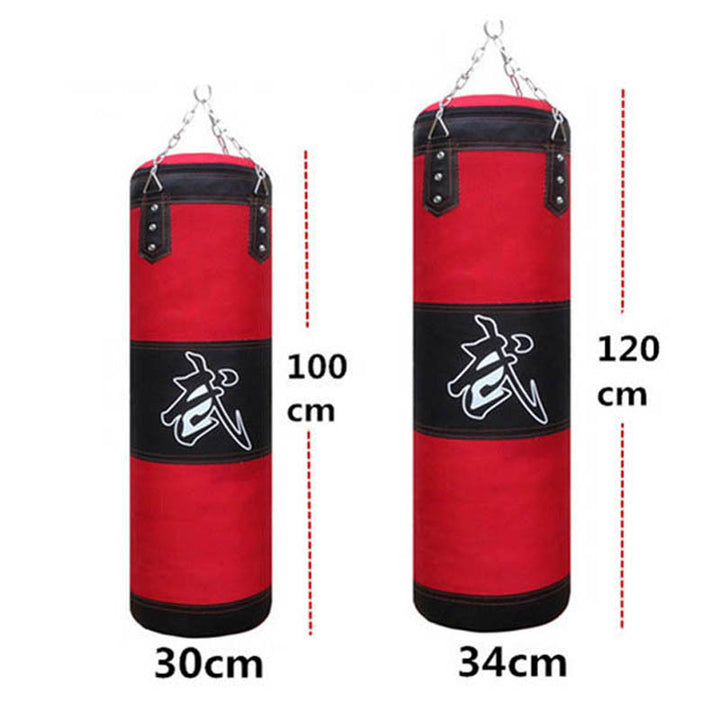 Premium Heavy Punching Sandbag – Durable Boxing Bag with Metal Chain Hook – Kick, Karate, Taekwondo Training – Includes  