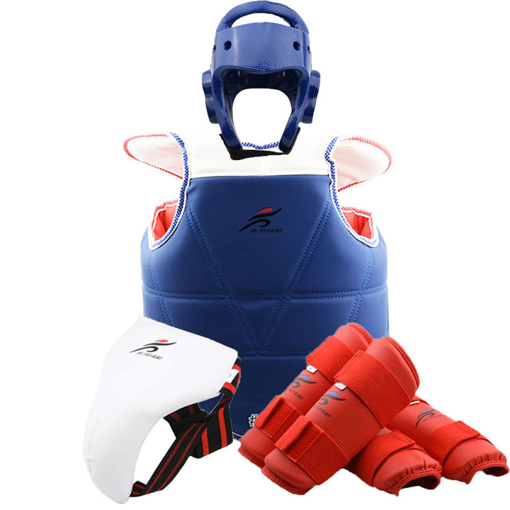 Premium ITF Taekwondo Sparring Gear Set – Helmet, Leg, Arm & Chest Protection, Karate Boxing Uniform, Professional Martial