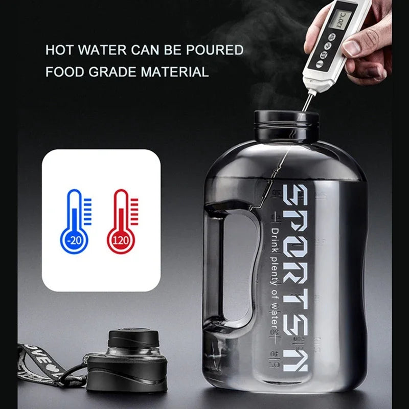 Premium Large Capacity 1.7L/2.7L Sports Water Bottle - Portable Fitness Cup for Gym, Cycling, Camping, BPA-Free Tritan