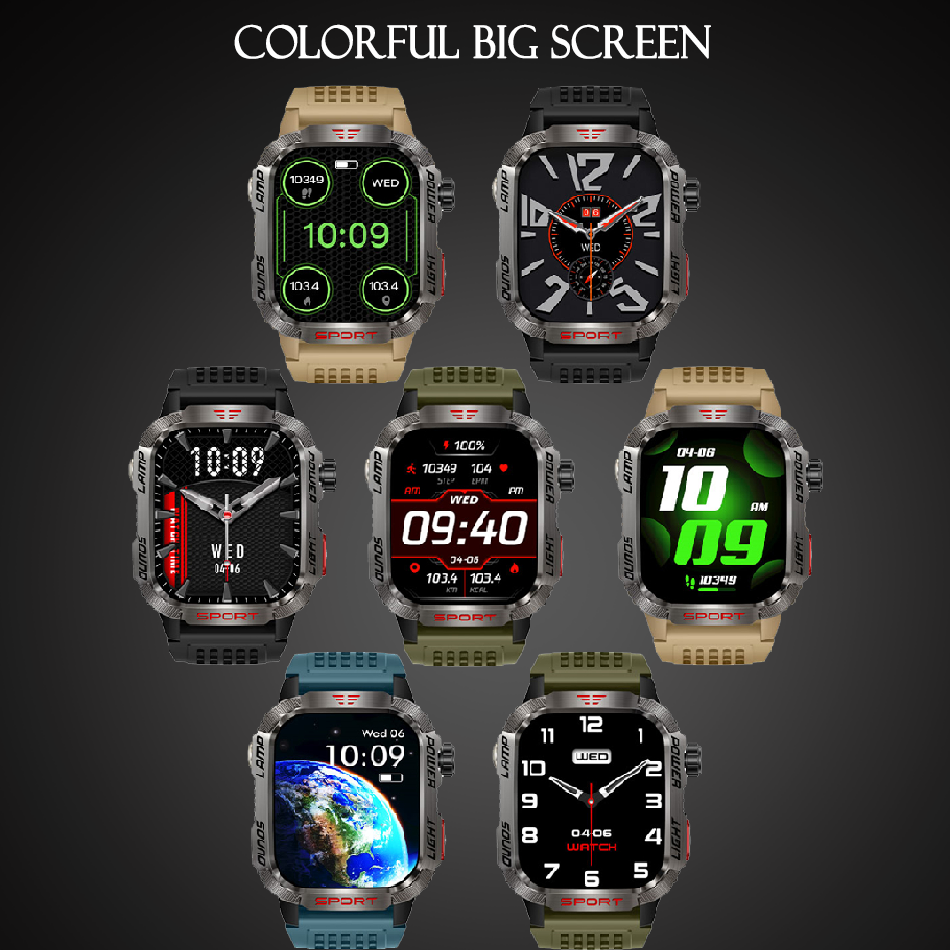 Premium GPS Smartwatch for Men – 2.01" HD Display, Waterproof, Bluetooth Calling, Compass, Flashlight, Fitness Tracker, 600m 