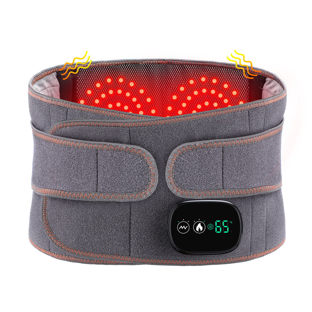 Premium Inflatable Back Support Belt with Heating & Vibration Massage – Pain Relief, Lumbar Traction, Red Light Therapy,
