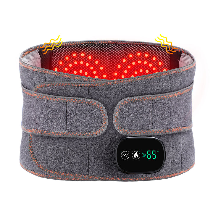 Premium Inflatable Back Support Belt with Heating & Vibration Massage – Pain Relief, Lumbar Traction, Red Light Therapy,