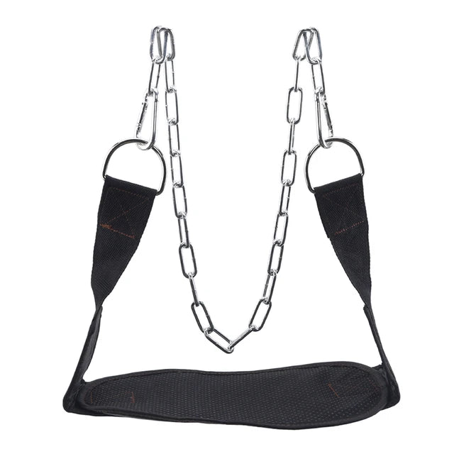 Premium Thicken Weight Lifting Belt with Chain – Dipping Belt for Pull Up, Chin Up, Kettlebell, Barbell, Bodybuilding, 