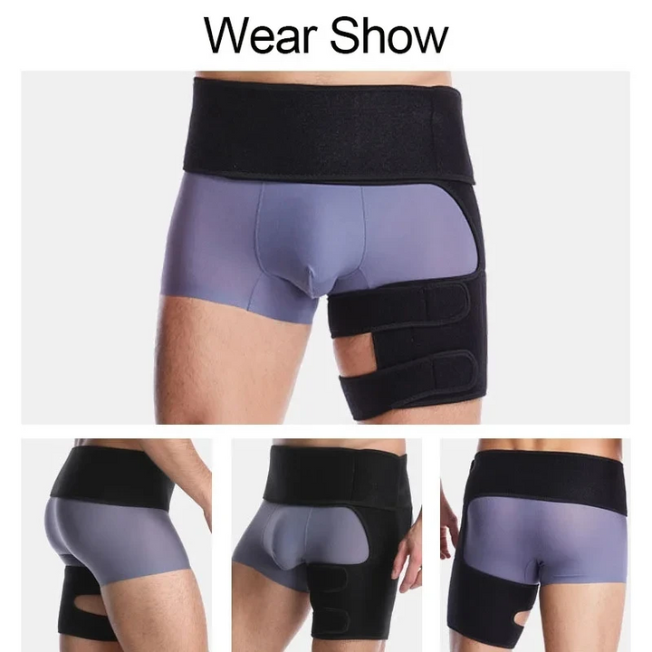 Premium Sciatica Nerve Pain Relief Compression Brace - Adjustable Groin & Thigh Support, Neoprene Warmth for Arthritis, Injur