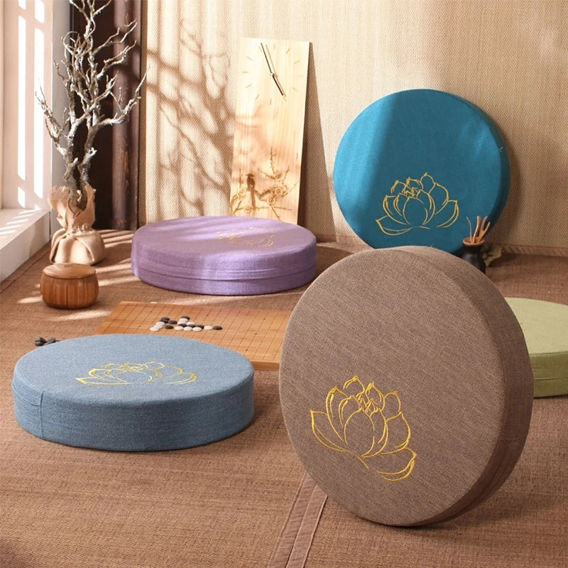 Premium Meditation Cushion – 40x6cm Japanese Tatami Backrest Pillow – Removable & Washable Cloth, Hard Texture for Comfort