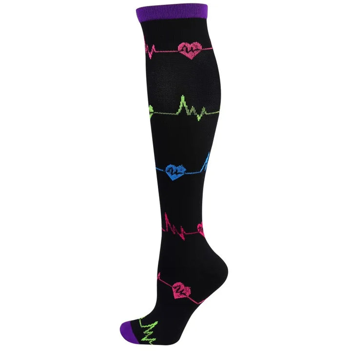 Premium Cycling Compression Socks for Men & Women – Prevent Varicose Veins, Edema & Diabetes – Knee Support for Running,