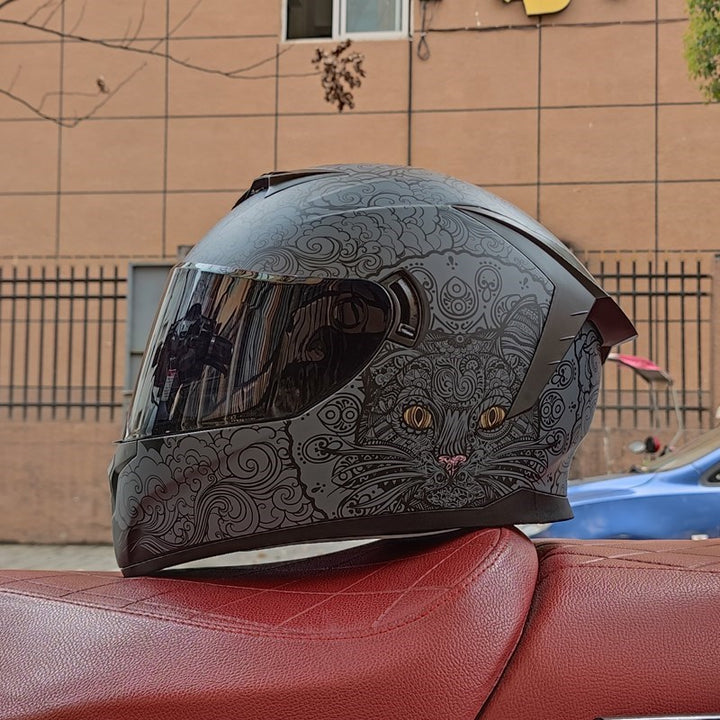 Premium Full Face Motorcycle Helmet - DOT & ECE Certified, Double Lens, Inner Sun Visor, Lightweight ABS Shell Removable Nose