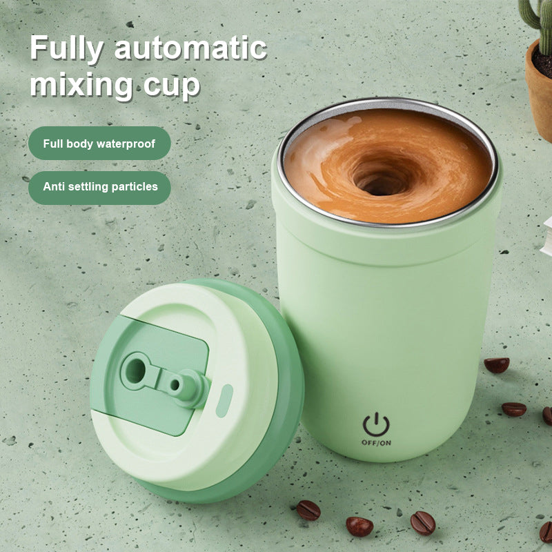 Premium Self Stirring Mug – 400ML Stainless Steel Automatic Coffee & Milk Mixer – Magnetic Stirring Electric Blender for 