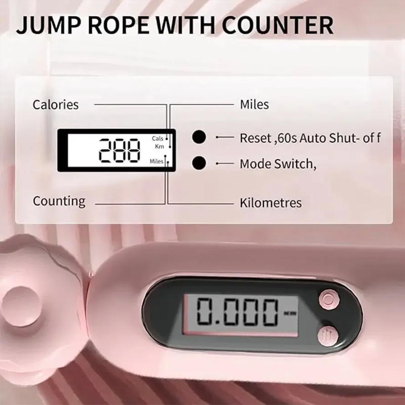 Premium Jump Rope with Calorie Counter – Adjustable Smart Skipping Rope for Fitness, Exercise, and Weight Loss, Tangle-Free