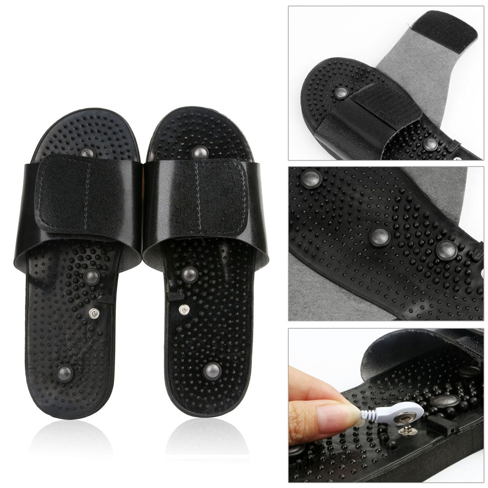Premium Electric Muscle Stimulator Massage Slippers for Pain Relief – TENS Therapy Foot Massager with Acupuncture Function 