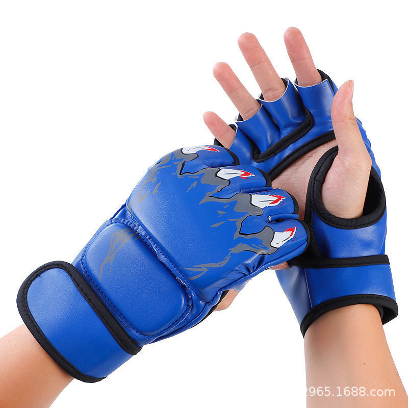 Premium Boxing Gloves for Adults – Professional Combat Training Gloves for Muay Thai, MMA, Kickboxing, & Sanda – Half 