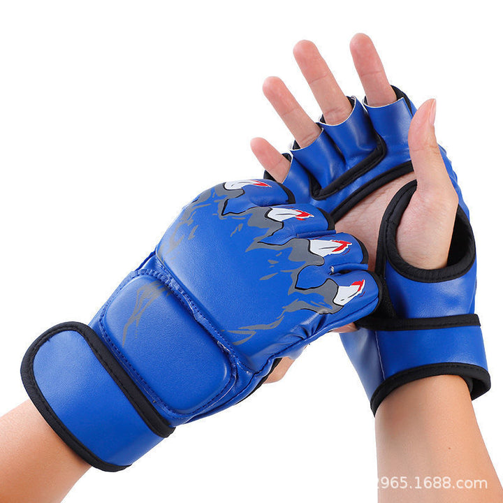Premium Boxing Gloves for Adults – Professional Combat Training Gloves for Muay Thai, MMA, Kickboxing, & Sanda – Half 