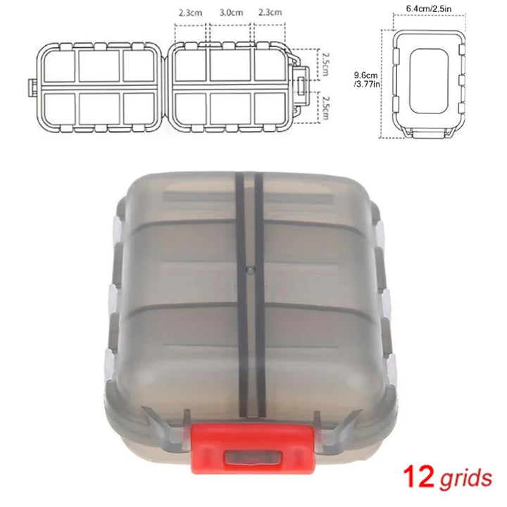 Premium Portable 10-Grid Pill Organizer – Compact Medicine Holder for Vitamins, Fish Oils, and Tablets – Moisture-Proof, Eco