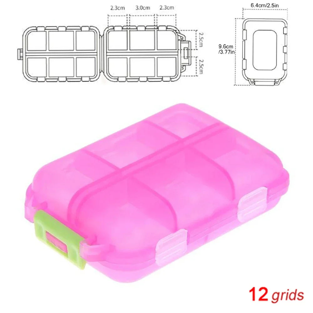 Premium Portable 10-Grid Pill Organizer – Compact Medicine Holder for Vitamins, Fish Oils, and Tablets – Moisture-Proof, Eco