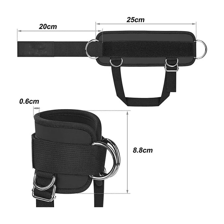 Premium Ankle Straps for Cable Machines – Adjustable, Breathable Fully Padded Ankle Cuffs for Leg Exercises, Workouts, and 