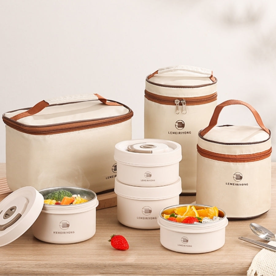 Premium Insulated 304 Stainless Steel Lunch Box – Multi-Layer Design, Microwave Safe, Durable, Leak-Proof, Perfect for On-the