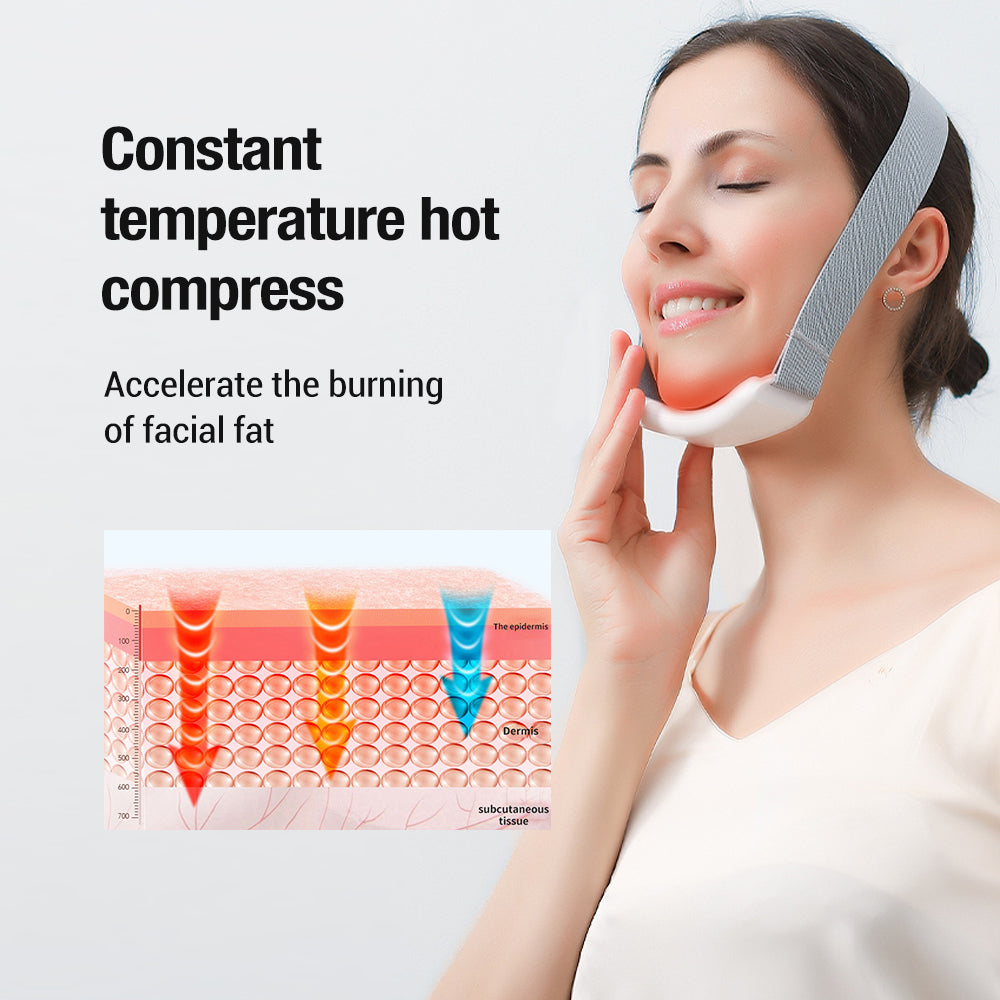 Premium Vibration Chin-Up Facial Lifting Massager – EMS V-Line Beauty Device for Double Chin Removal, Face Shaping, and Skin 