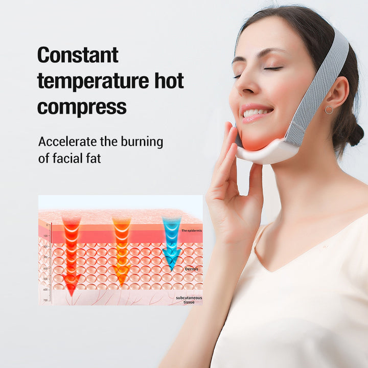 Premium Vibration Chin-Up Facial Lifting Massager – EMS V-Line Beauty Device for Double Chin Removal, Face Shaping, and Skin 