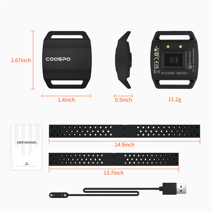 Premium Heart Rate Monitor Bracelet – Bluetooth 4.0 ANT+ Sensor for Cycling, Garmin & Wahoo Compatibility, Outdoor Fitness