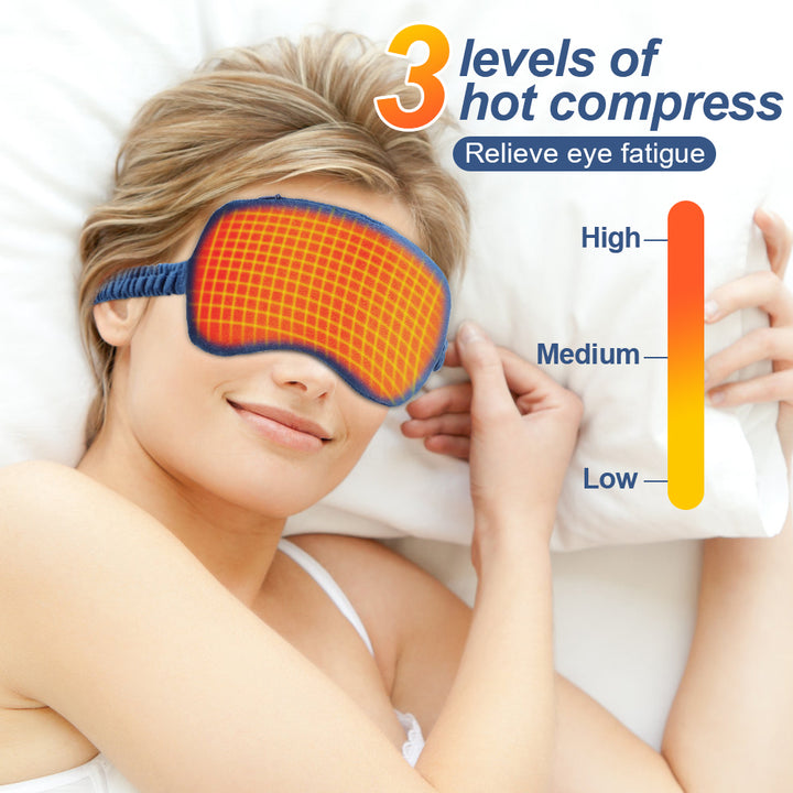 Premium Reusable USB Electric Heated Eye Mask – Infrared Hot Compress, Warm Therapy for Eye Care, Relieve Tired & Dry Eyes, 