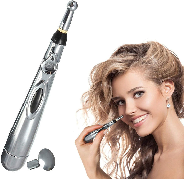 Premium Electronic Acupuncture Pen for Body Massage - EMS Microcurrent Acupressure Meridian Pen with 9 Adjustable Intensity 
