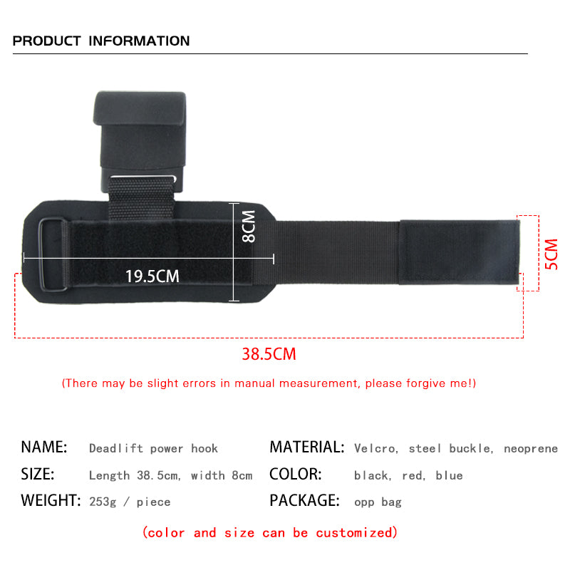 Premium Weight Lifting Hook Grips with Wrist Wraps – Hand-Bar Wrist Straps for Gym Fitness, Powerlifting, Pull-Ups, Heavy