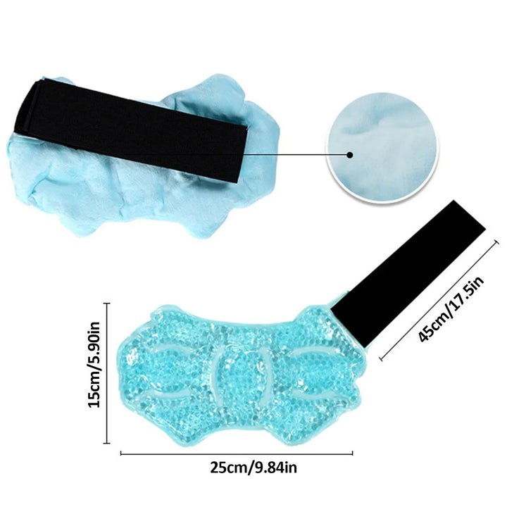 Premium Reusable Ankle Ice Heat Pack for Pain Relief, Hot Cold Compress Gel Wrap for Foot, Knee, Elbow, and Wrist Therapy, 