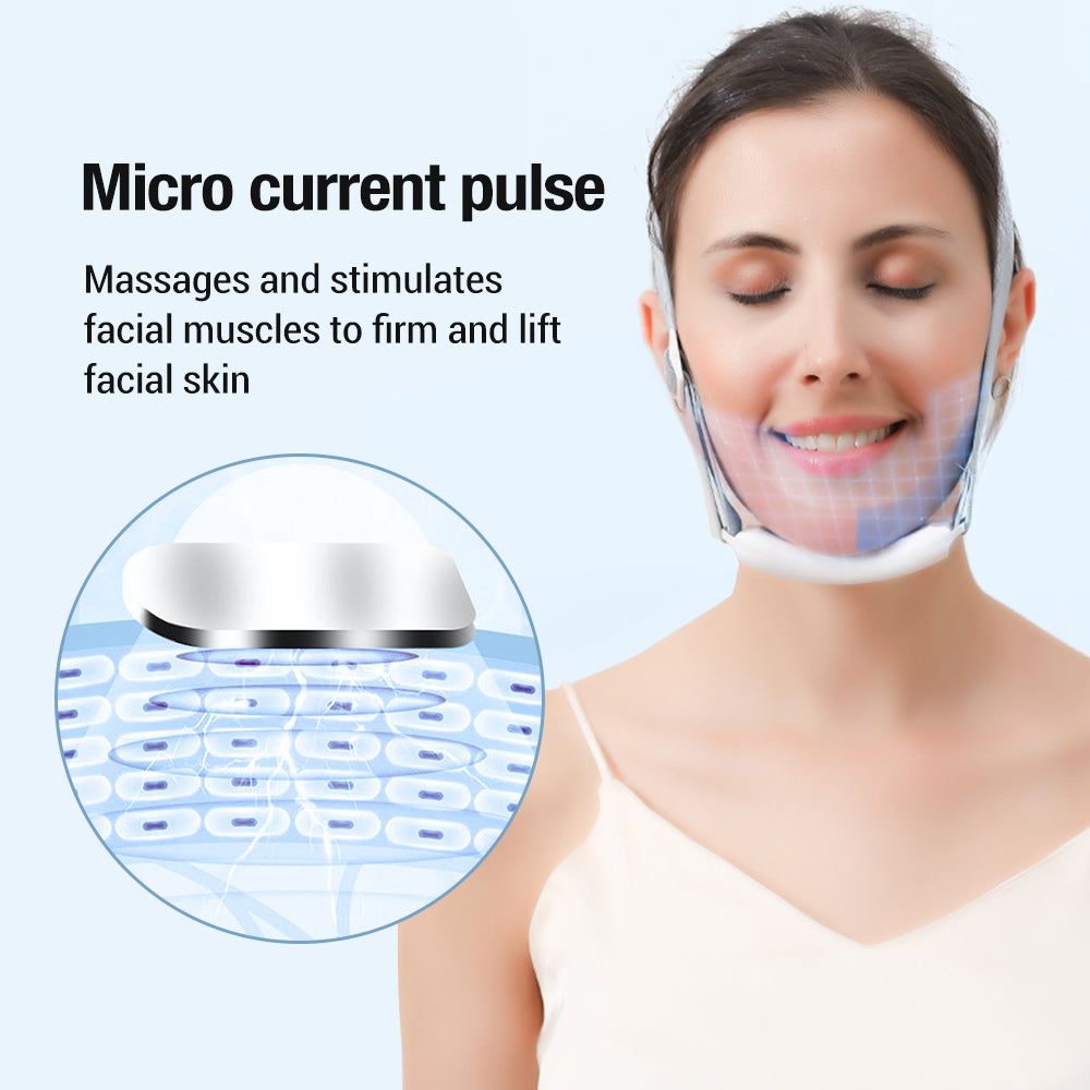 Premium Vibration Chin-Up Facial Lifting Massager – EMS V-Line Beauty Device for Double Chin Removal, Face Shaping, and Skin 