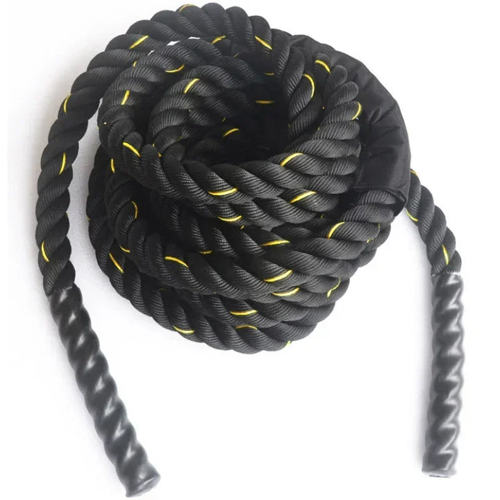 Premium Fitness Battle Rope – 25mm x 9.8ft Heavy Exercise Training Rope for Home Gym & Outdoor Cardio – Durable Nylon & 