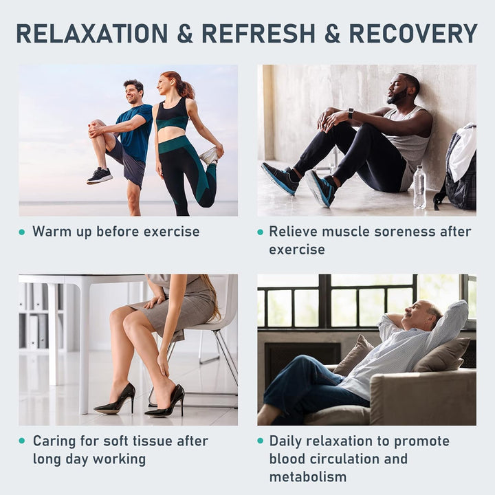 Luxury Air Compression Leg Recovery System Foot Massager for Enhanced Circulation, Muscle Relaxation, Adjustable Intensity, 